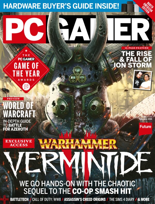 PC Gamer US   Issue 301, February 2018 cover